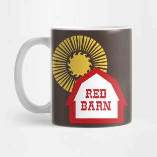 Red Barn restaurant farm and sun Mug